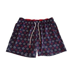 Broken Threads Mens XL Swim Trunks Stars Patriotic Red White Blue Mesh Lined